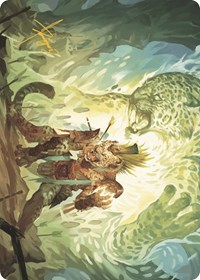 Might of the Ancestors Art Card (Gold-Stamped Signature), Art Series: The Lost Caverns of Ixalan