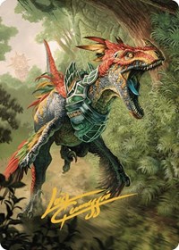 Dinosaur Token Art Card (Gold-Stamped Signature), Art Series: The Lost Caverns of Ixalan