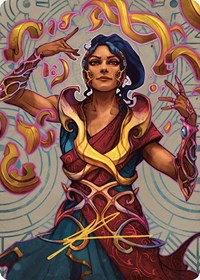 Saheeli, the Sun's Brilliance Art Card (Gold-Stamped Signature), Art Series: The Lost Caverns of Ixalan