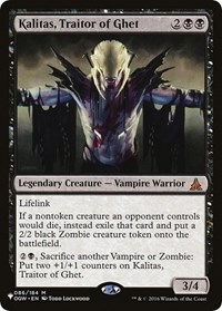 Kalitas, Traitor of Ghet, The List Reprints