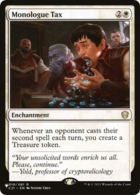 Monologue Tax, The List Reprints