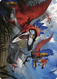 Wrathful Raptors Art Card, Art Series: The Lost Caverns of Ixalan