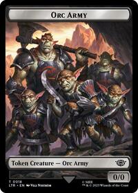 Orc Army (0018) // Food (0024) Double-Sided Token (Surge Foil), Universes Beyond: The Lord of the Rings: Tales of Middle-earth