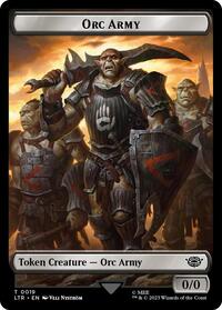 Orc Army (0019) // Food (0024) Double-Sided Token (Surge Foil), Universes Beyond: The Lord of the Rings: Tales of Middle-earth