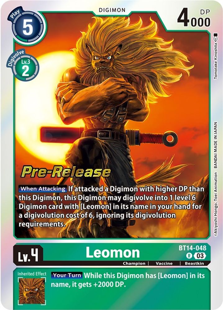 Leomon, Foil, front