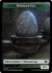 Dinosaur Egg // Dinosaur (0010) Double-Sided Token, The Lost Caverns of Ixalan