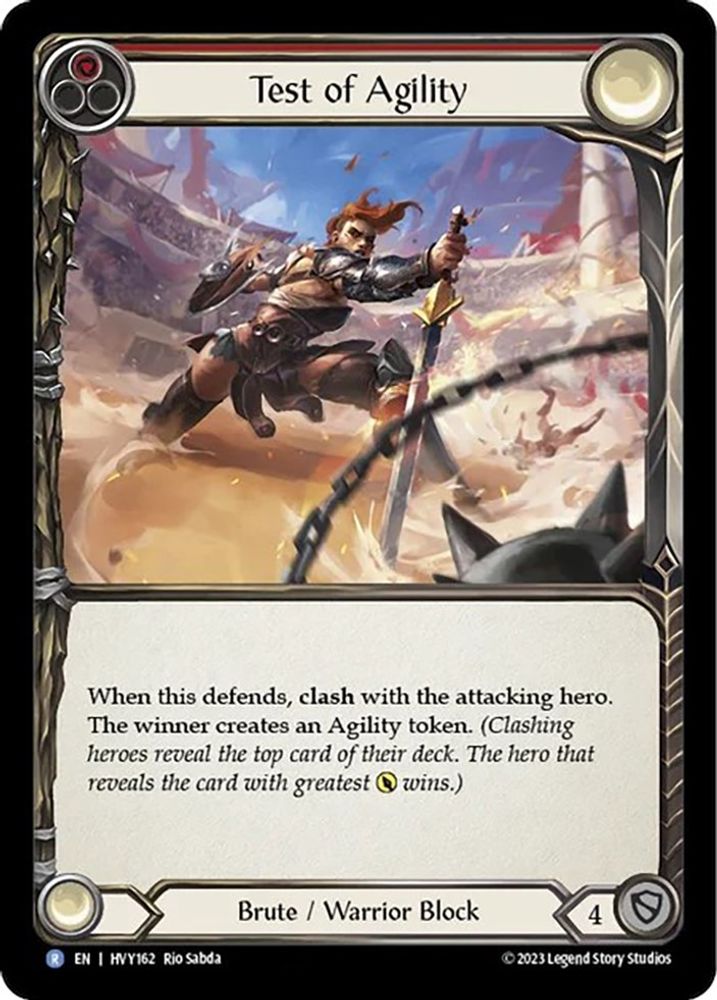 Test of Agility, Standard, front