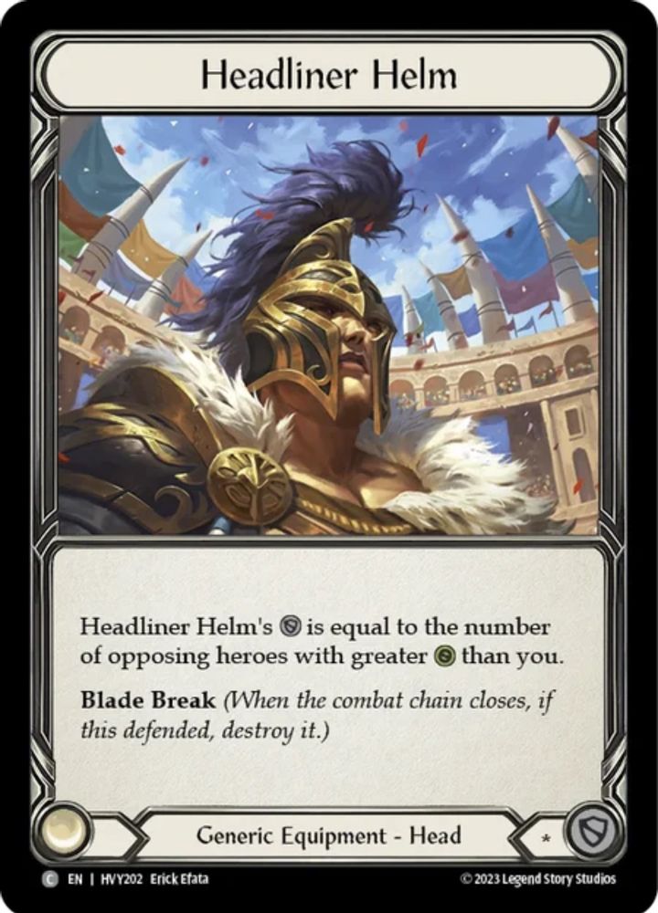 Headliner Helm, Cold-foil, front