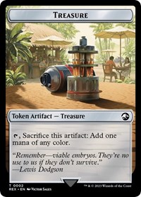 Treasure (0002) // Dinosaur (0009) Double-Sided Token, Universes Beyond: Jurassic World Collection