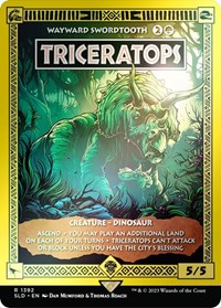 Triceratops - Wayward Swordtooth (Rainbow Foil), Secret Lair Drop Series