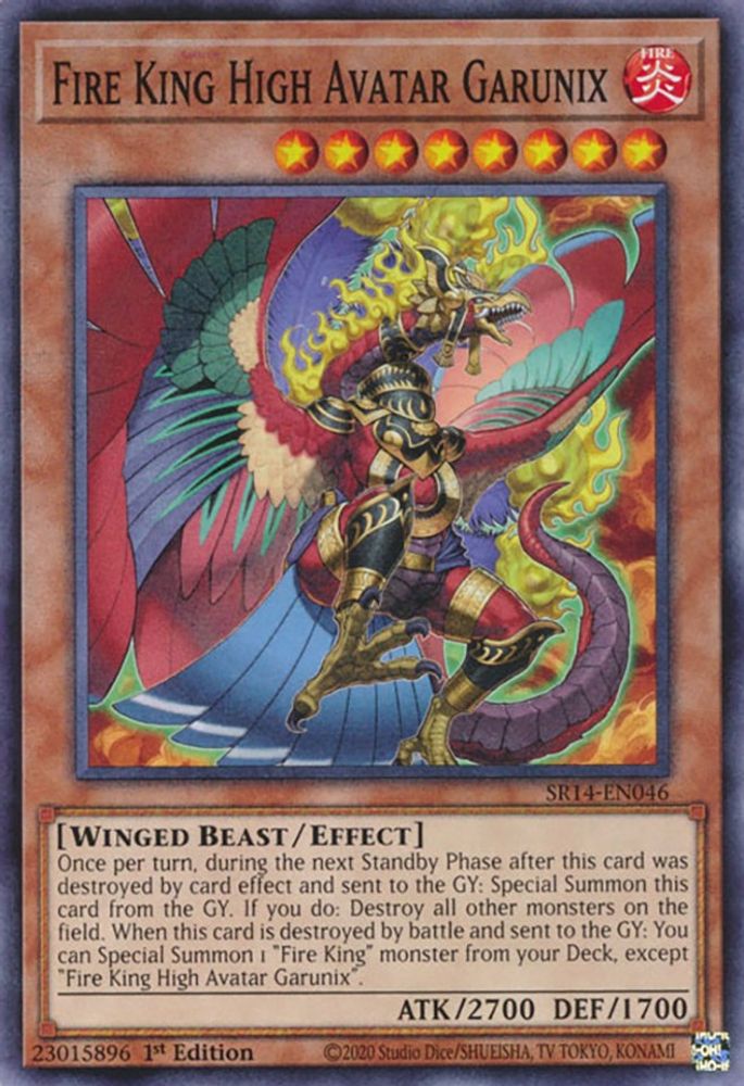 Fire King High Avatar Garunix, 1st-edition, front