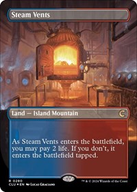 Steam Vents (Borderless), Ravnica: Clue Edition