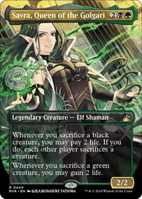 Savra, Queen of the Golgari (Anime Borderless), Ravnica Remastered