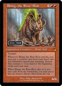 Ilharg, the Raze-Boar (Retro Frame) (Serial Numbered), Ravnica Remastered