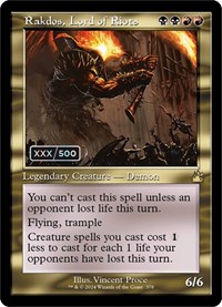 Rakdos, Lord of Riots (Retro Frame) (Serial Numbered), Ravnica Remastered
