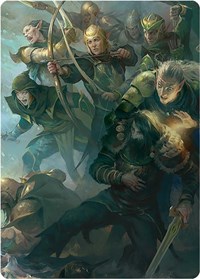 Galadhrim Brigade Art Card, Art Series: Universes Beyond: The Lord of the Rings: Tales of Middle-earth