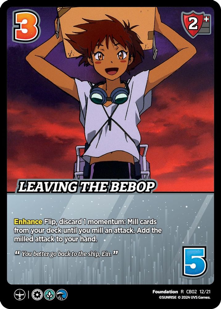 Leaving the Bebop, Foil, front