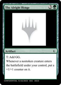 The Alright Henge, Un-Known Event Playtest Cards