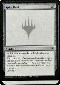 Spice Rack, Un-Known Event Playtest Cards