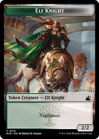 Elf Knight // Voja Double-Sided Token, Ravnica Remastered