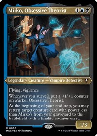 Mirko, Obsessive Theorist (Display Commander) - Thick Stock, Commander: Murders at Karlov Manor