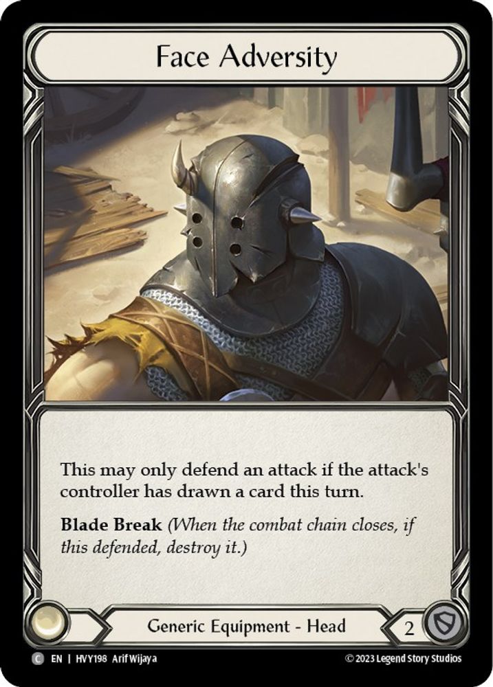 Face Adversity, Standard, front