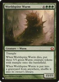 Worldspine Wurm, The List Reprints