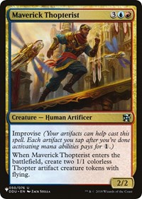Maverick Thopterist (DDU), The List Reprints