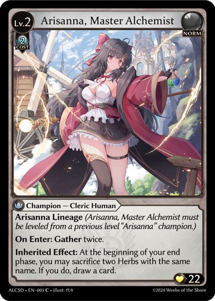 Arisanna, Master Alchemist, Standard, front