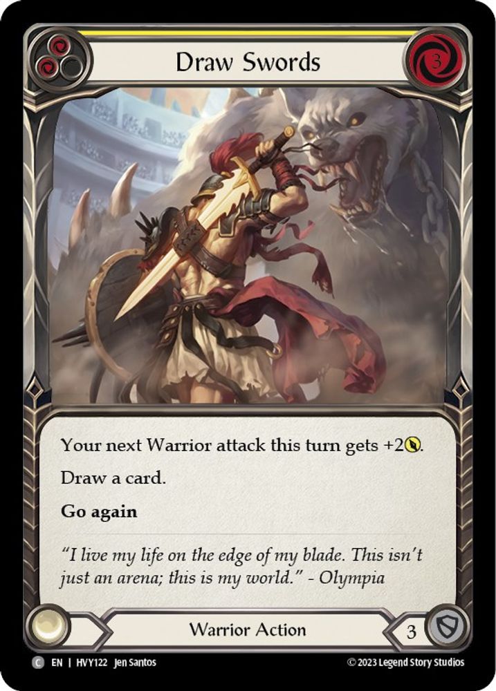 Draw Swords (Yellow), Standard, front
