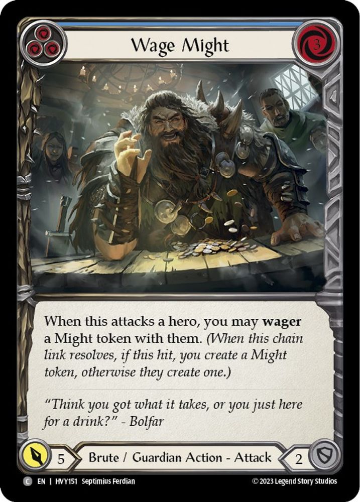 Wage Might (Blue), Standard, front