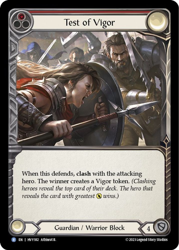 Test of Vigor, Standard, front