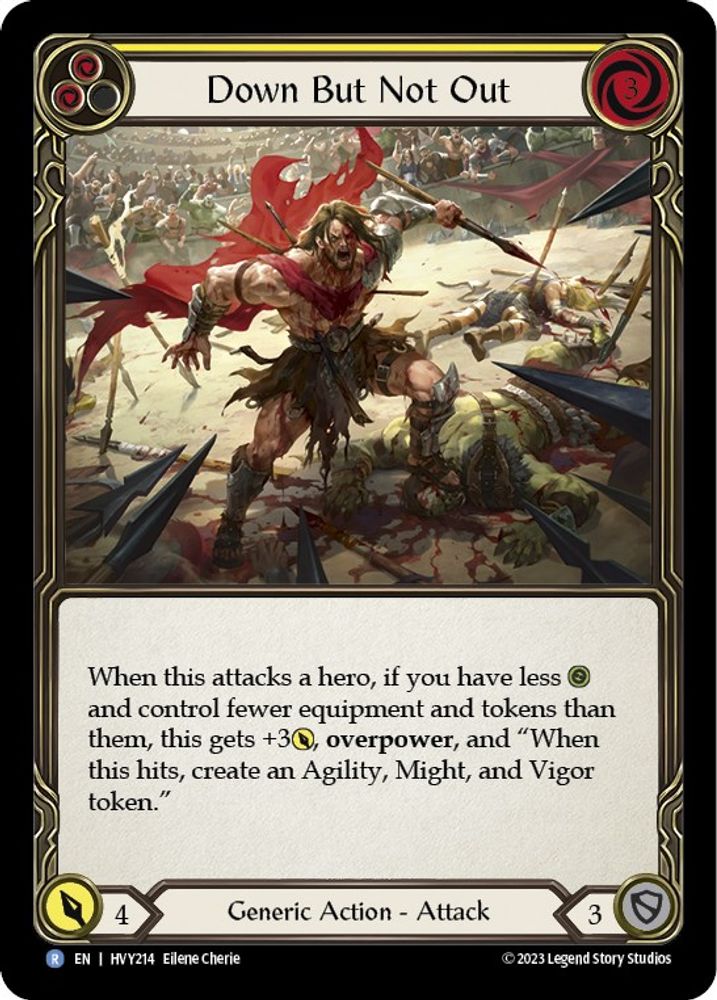 Down But Not Out (Yellow), Standard, front
