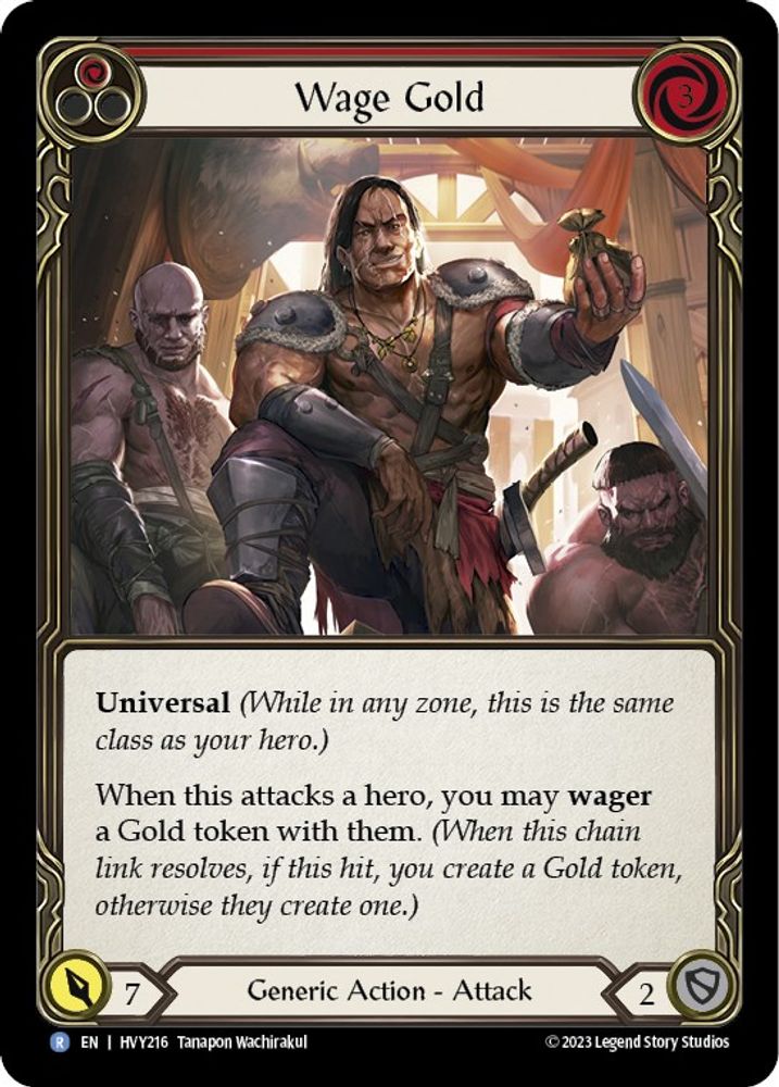 Wage Gold (Red), Standard, front