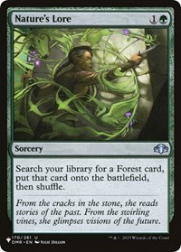Nature's Lore (DMR), The List Reprints