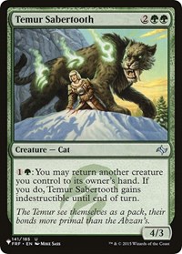 Temur Sabertooth, The List Reprints