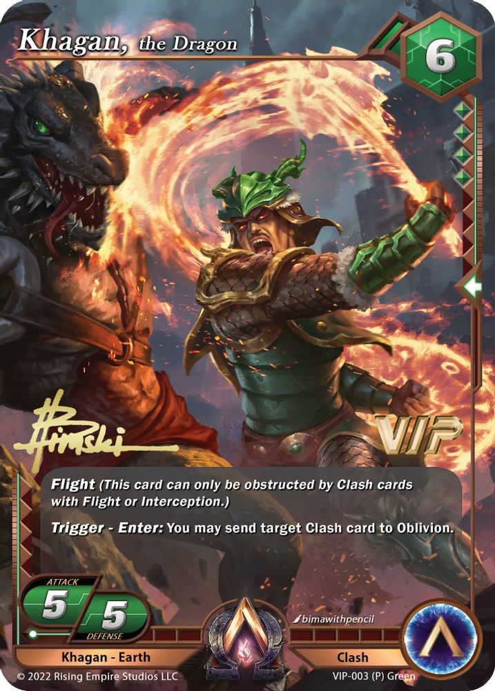 Khagan, the Dragon VIP Promo, Foil, front