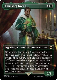 Emissary Green (Borderless), Ravnica: Clue Edition