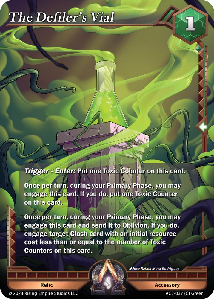 The Defiler's Vial, Foil, front