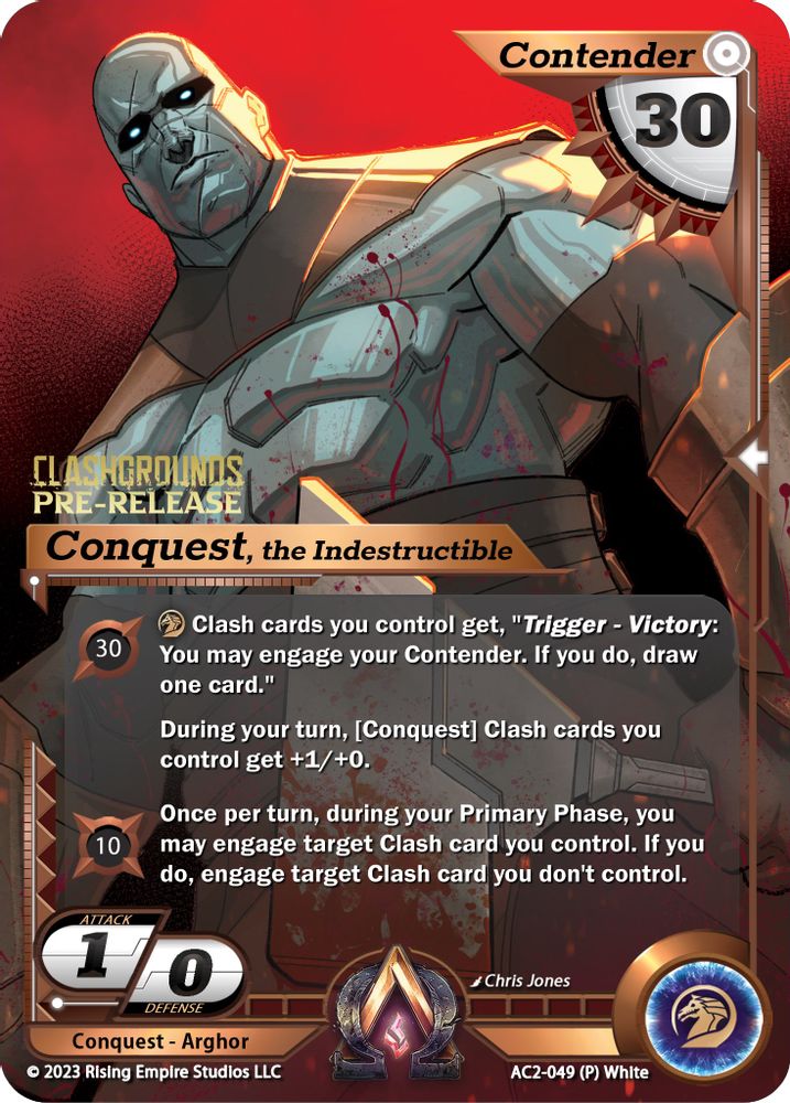 Conquest, the Indestructible (Pre-Release), Standard, front