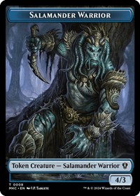 Salamander Warrior // Zombie Double-Sided Token, Commander: Murders at Karlov Manor