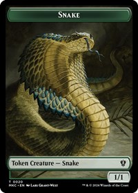 Snake // Morph Double-Sided Token, Commander: Murders at Karlov Manor