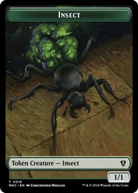 Insect (0016) // Manifest Double-Sided Token, Commander: Murders at Karlov Manor