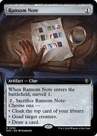 Ransom Note (0356) (Extended Art), Commander: Murders at Karlov Manor