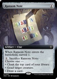 Ransom Note (0357) (Extended Art), Commander: Murders at Karlov Manor