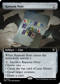 Ransom Note (0358) (Extended Art), Commander: Murders at Karlov Manor