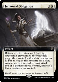 Immortal Obligation (Extended Art), Commander: Murders at Karlov Manor