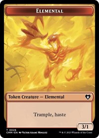 Elemental (0026) // Kor Soldier Double-Sided Token, Commander Masters