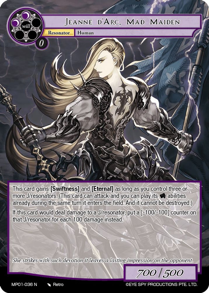 Jeanne d'Arc, Mad Maiden, Standard, front