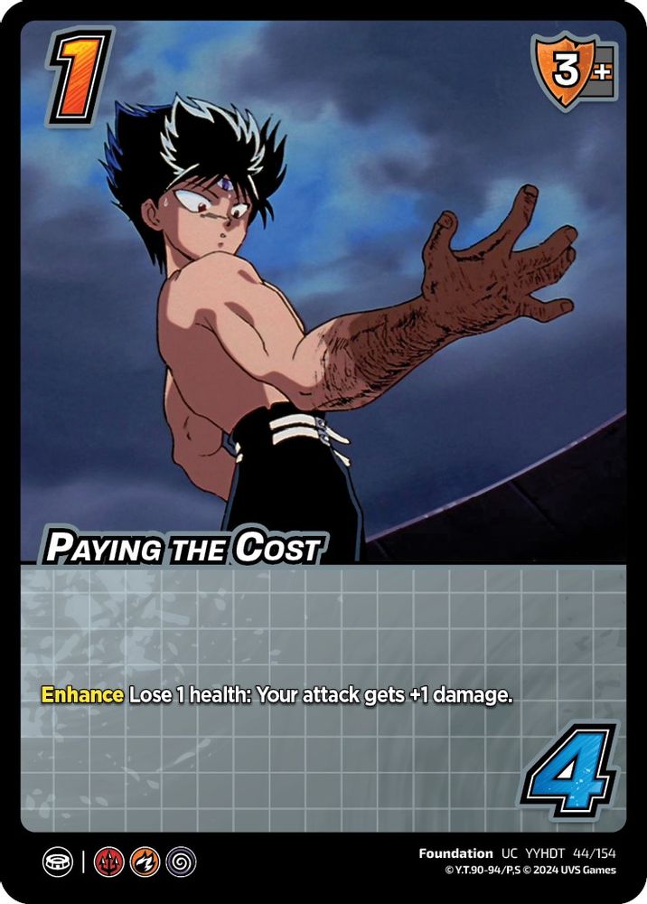 Paying the Cost, Standard, front